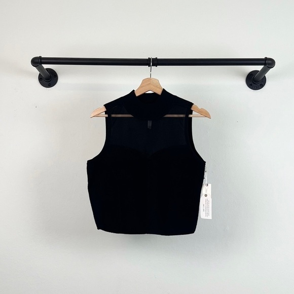 NWT Anthropologie Sweetheart Mesh Sweater Tank Top in Black - Picture 5 of 9